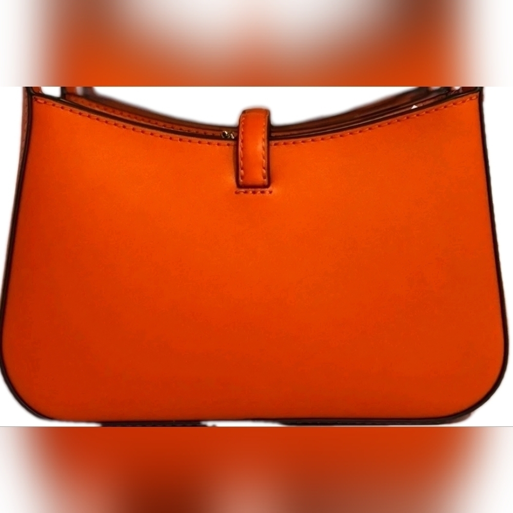 Michael Kors Orange Lyra Small Leather Handbag/ Clutch (NWT) - Picture 9 of 10